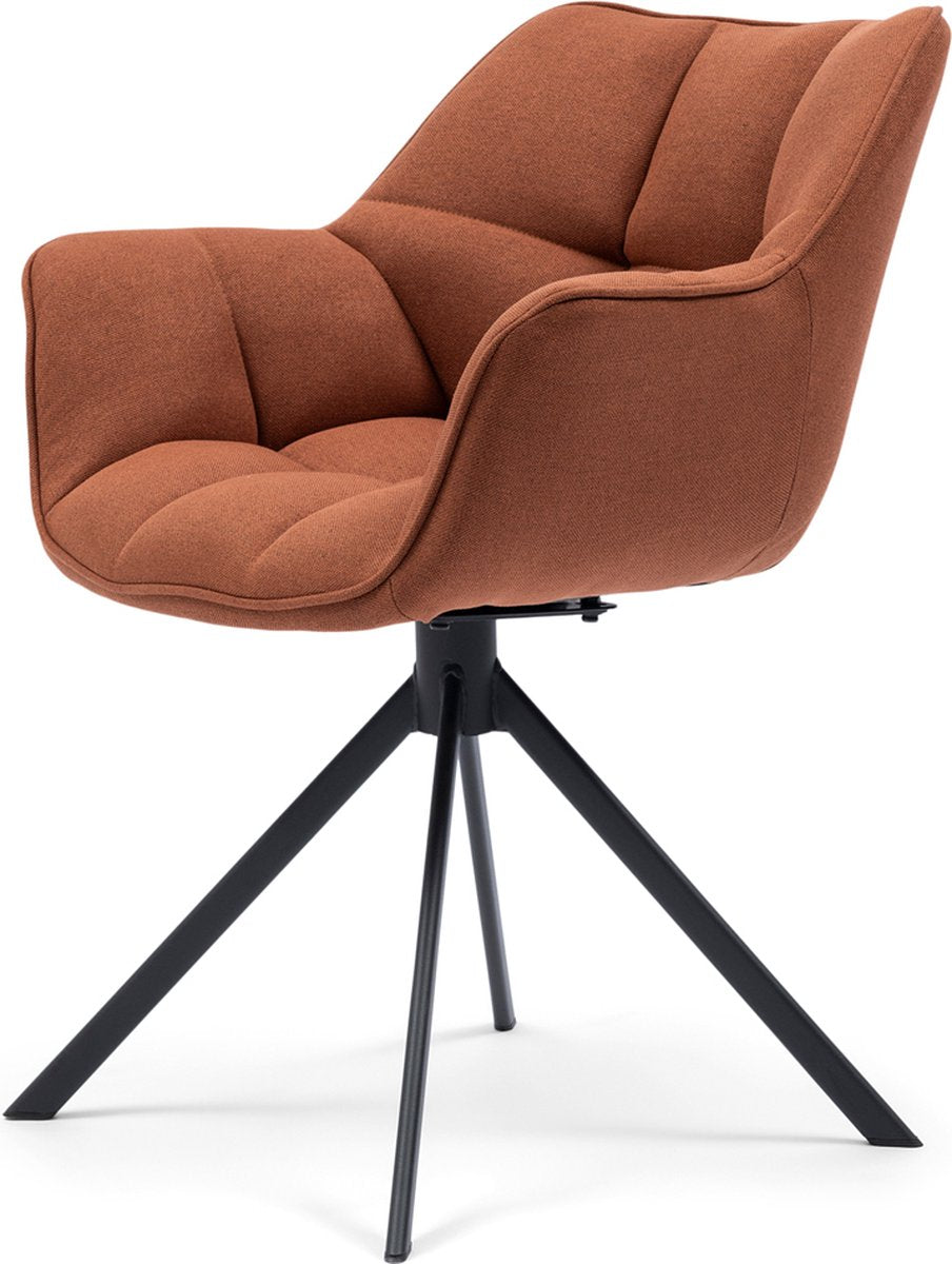 Riviera maison rivièra maison drehbarer Esszimmerstuhl Carnaby, braun
