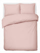 Stille. Living Hush Living Bettbezug Perkal – 100 % Baumwolle – 200 tc – extra frisch und kühl – stark und langlebig – 240 x 220 + 20 cm – 2 x 60 x 70 cm Kissenbezüge – mit Befestigungsschlaufen – Altrosa
