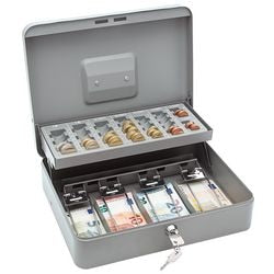 Geldkassette wedo Standard plus Scheine und Münzen grau