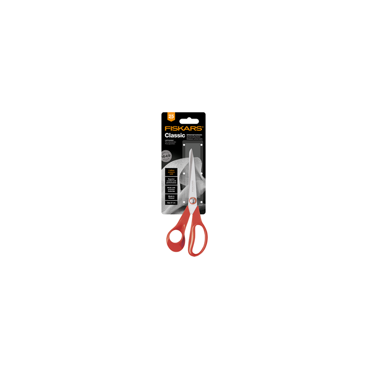 Fiskars klassische Universalschere, L: 21 cm, Linkshänder, 1 Stück