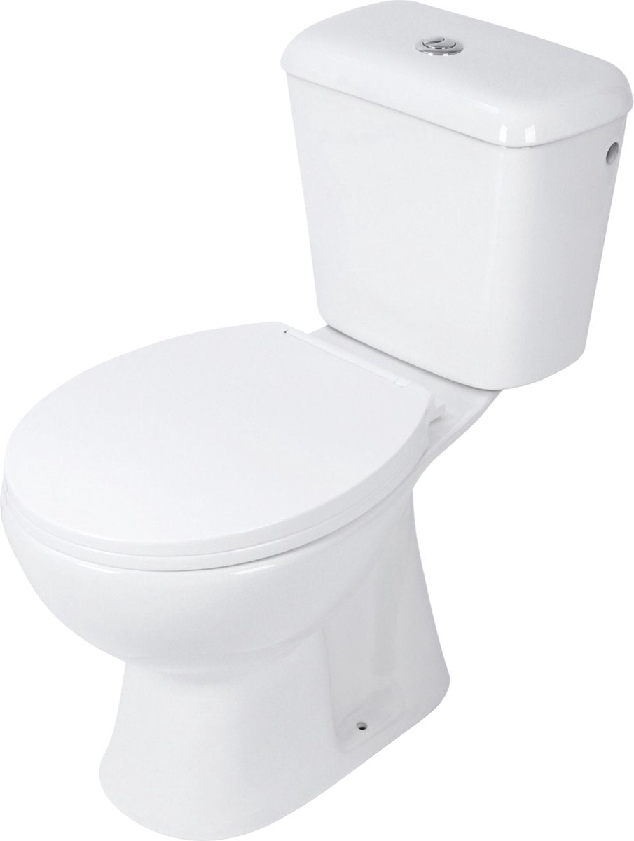 Differnz WC-Becken Duo-Block hinten stehend weiß von unten