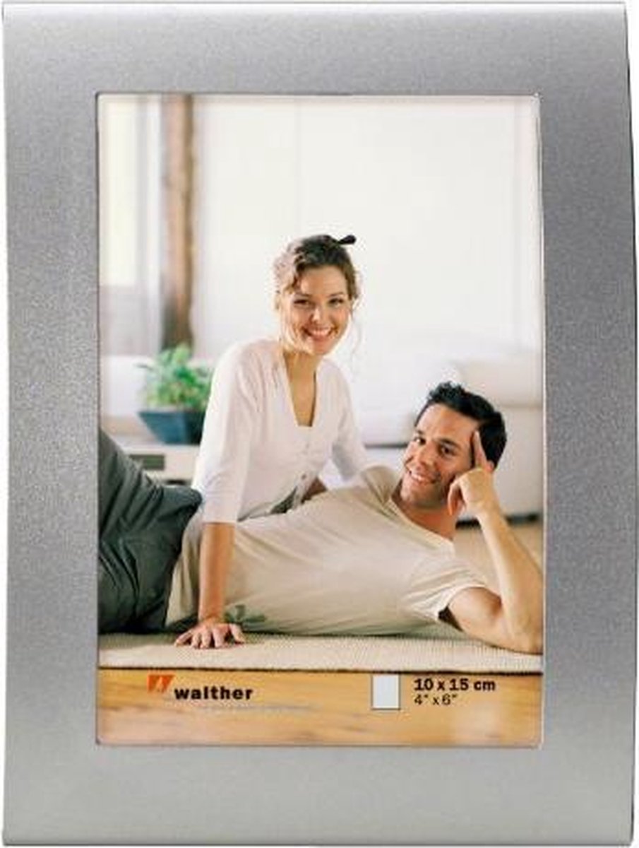 Walther basixx - Porträtrahmen aus Metall - Fotogröße 10x15 cm - Silber