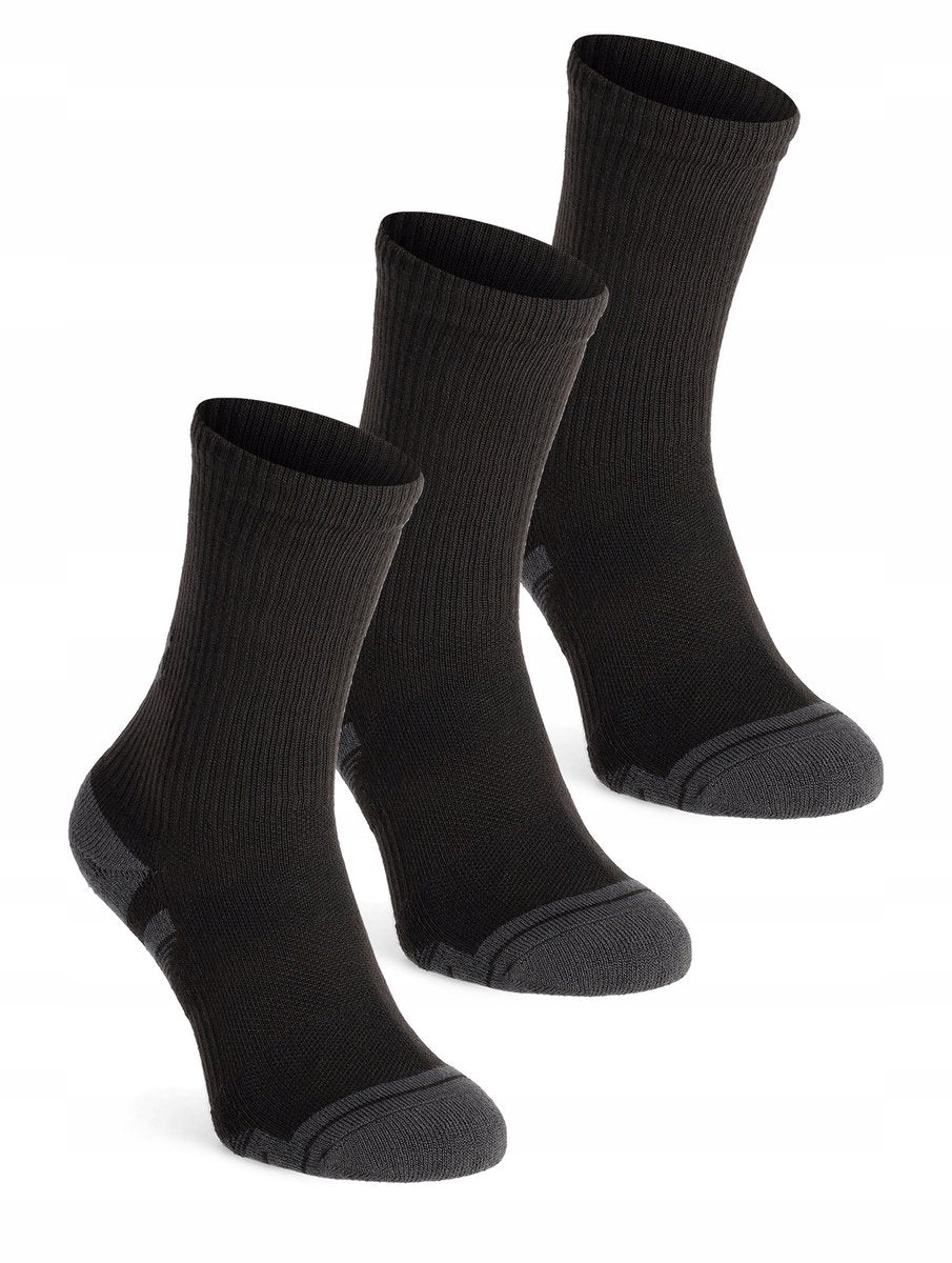 Under Armour ua Performance Tech 3pk Crew-Blk Unisex-Sportsocken – Schwarz – Jet Grey