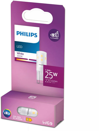Philips LED-Energiesparkapsel transparent – 25 W – G9 – weißes Licht – Energiekosten sparen