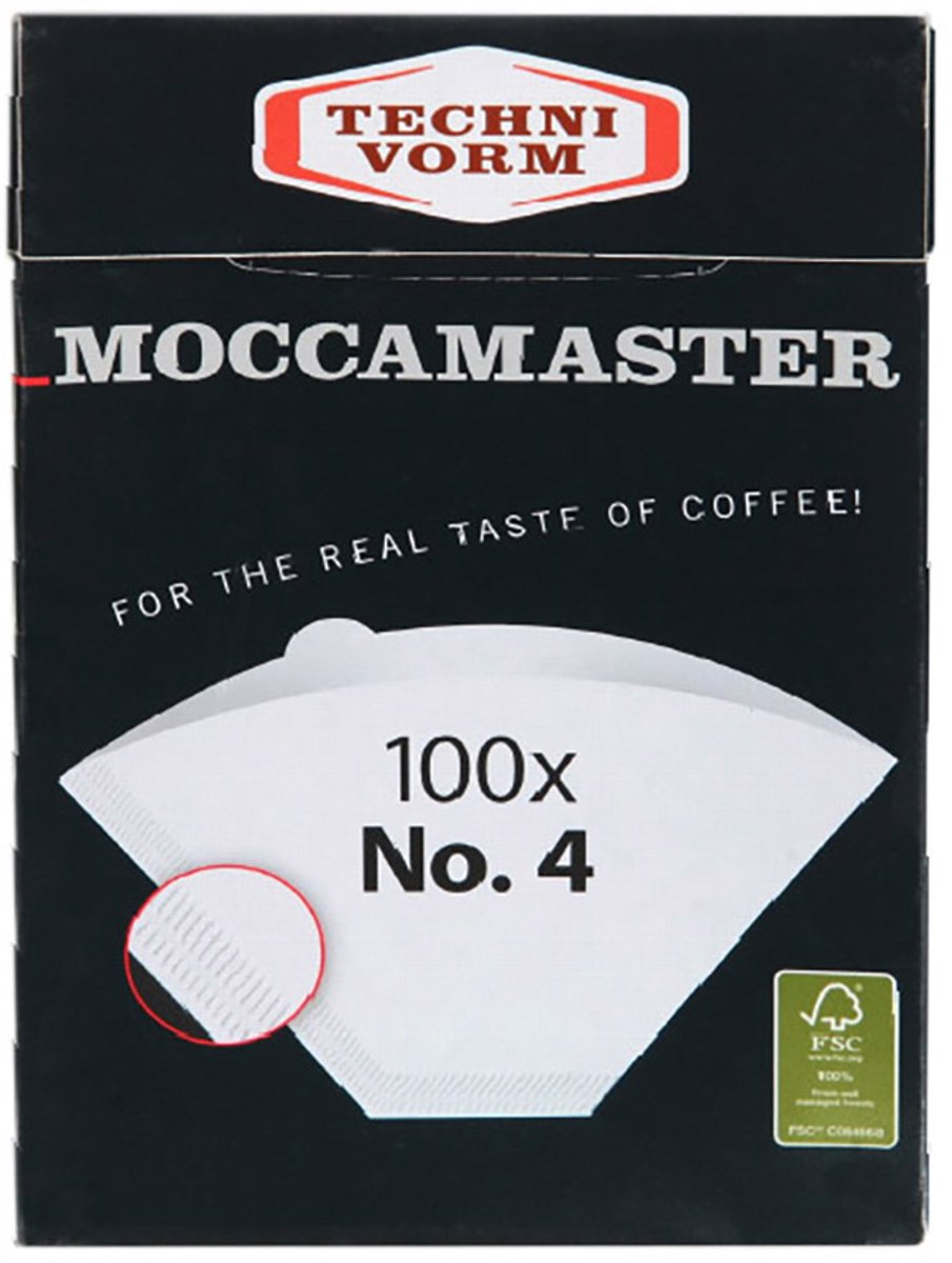 Moccamaster Filterpapier Nr. 4 – kbg select und kbgt – 100 Stück
