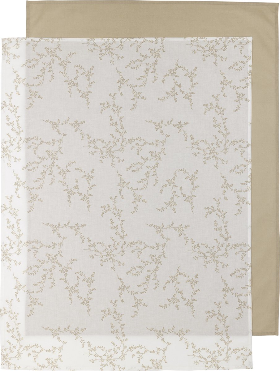 Meyco Baby-Zweige-Bettlaken – 2er-Pack – Sand – 75 x 100 cm – 0,3 Tog