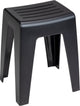 Wenko Badezimmerhocker Kumba aus schwarzem Kunststoff B38 x H47 x T32cm – Duschhocker – Duschsitz – Duschstuhl – Belastbarkeit max. 120 kg