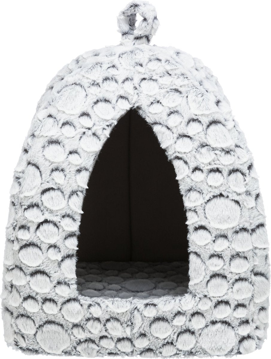 Trixie Cat Basket Iglo Mila Plüsch weiß grau