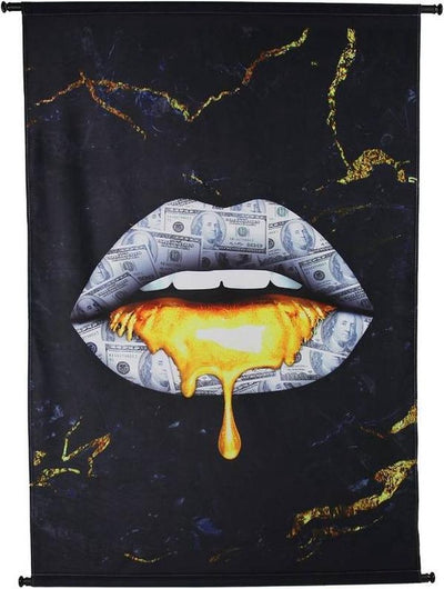 Hd Collection Wandtuch Dollar schwarz 105x3x136cm