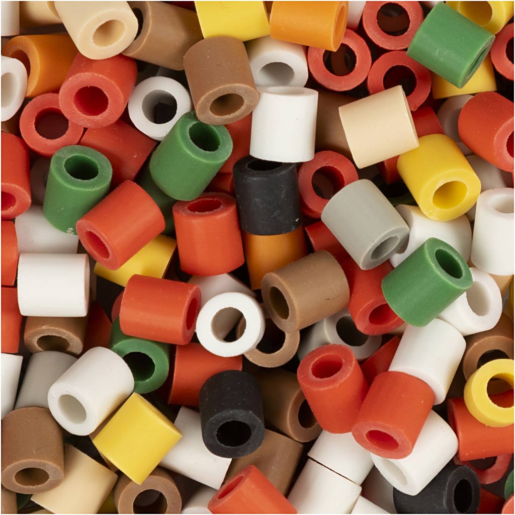 Nabbi-Bioperlen von , Größe 5x5 mm, Lochgröße 2,5 mm, mittel, Weihnachtsfarbe, 3400 Stück 1 Box