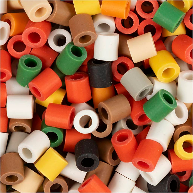 Nabbi-Bioperlen von , Größe 5x5 mm, Lochgröße 2,5 mm, mittel, Weihnachtsfarbe, 3400 Stück 1 Box