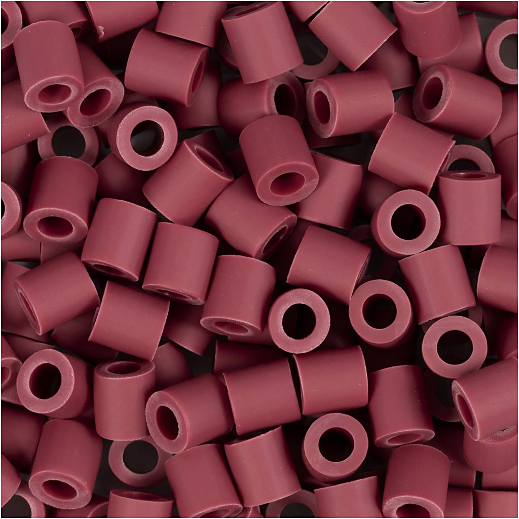 Nabbi-Bioperlen von , Größe 5x5 mm, Lochgröße 2,5 mm, mittel, bordeaux, 1000 Stück 1 Box