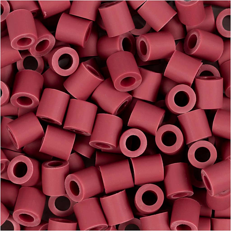 Nabbi-Bioperlen von , Größe 5x5 mm, Lochgröße 2,5 mm, mittel, bordeaux, 1000 Stück 1 Box