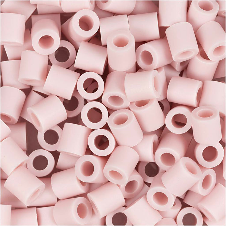Nabbi-Bioperlen von , Größe 5x5 mm, Lochgröße 2,5 mm, mittel, hellrosa, 1000 Stück 1 Box