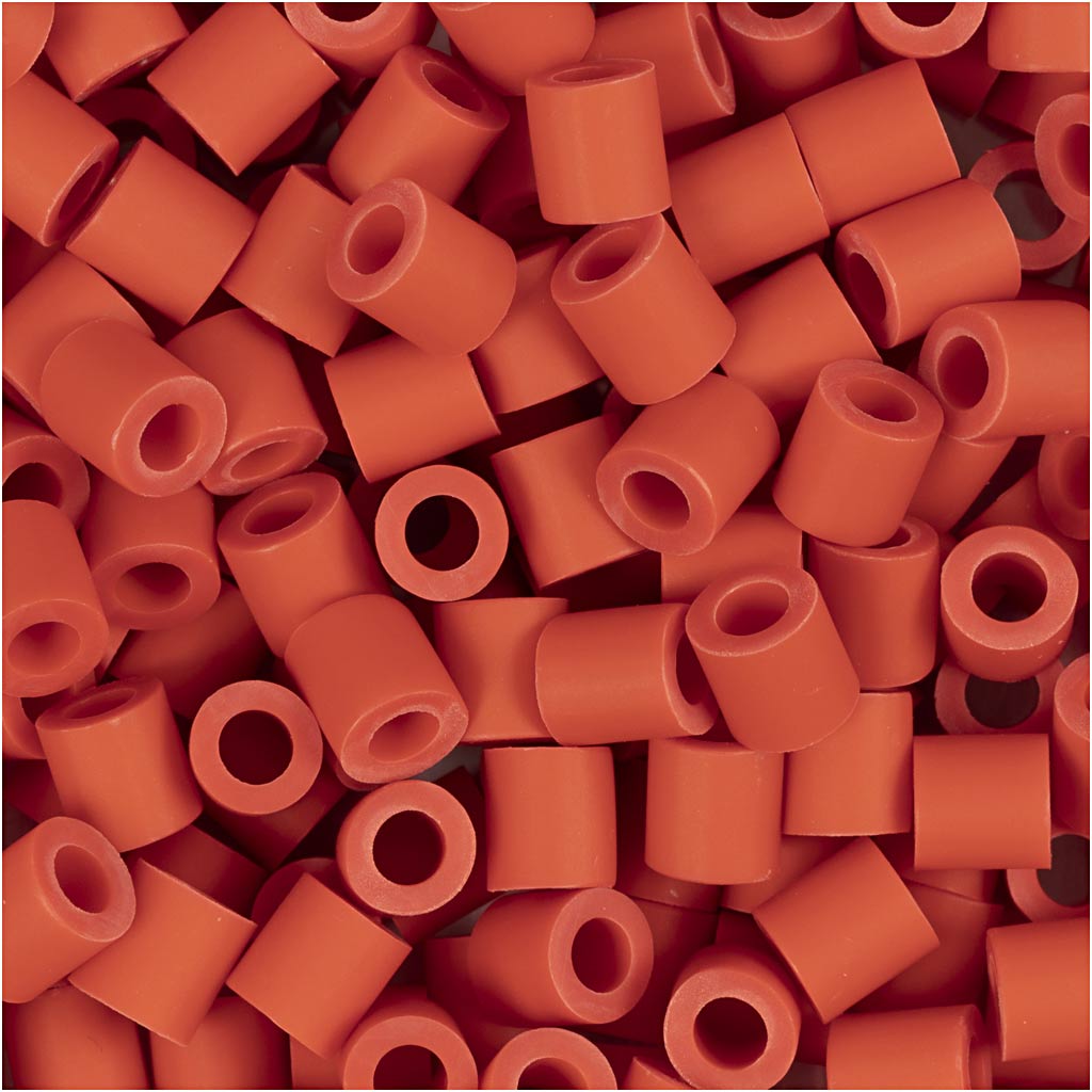 Nabbi-Bioperlen von , Größe 5x5 mm, Lochgröße 2,5 mm, mittel, hellrot, 1000 Stück 1 Box