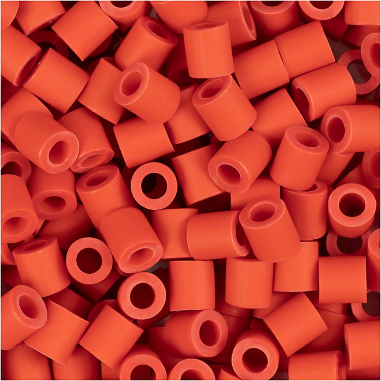 Nabbi-Bioperlen von , Größe 5x5 mm, Lochgröße 2,5 mm, mittel, hellrot, 1000 Stück 1 Box