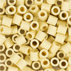 Nabbi-Bioperlen von , Größe 5x5 mm, Lochgröße 2,5 mm, mittel, hellgelb, 1000 Stück 1 Box