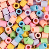 Nabbi-Bioperlen von , Größe 5x5 mm, Lochgröße 2,5 mm, mittel, Pastellfarben, 1000 Stück 1 Box