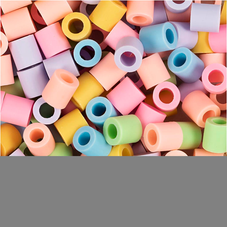Nabbi-Bioperlen von , Größe 5x5 mm, Lochgröße 2,5 mm, mittel, Pastellfarben, 1000 Stück 1 Box