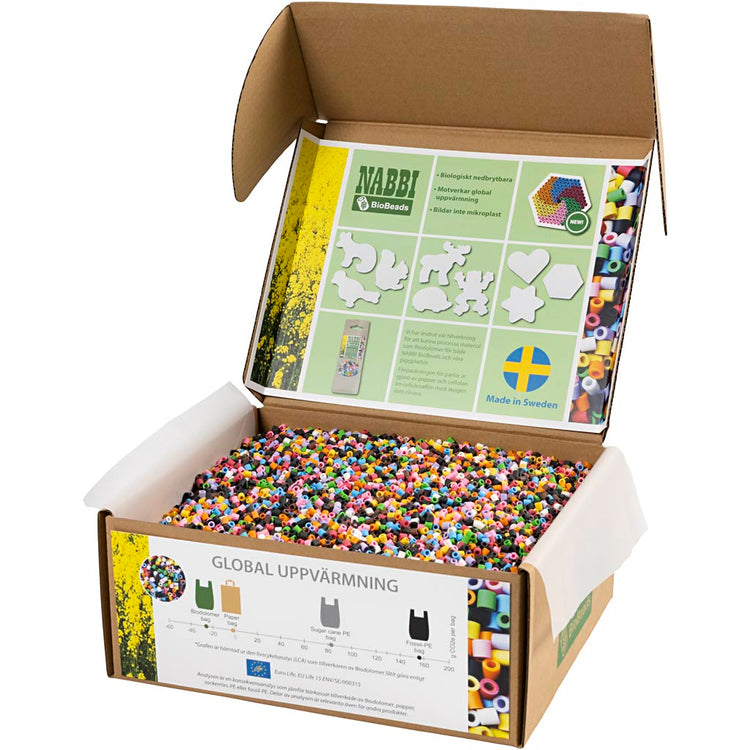 Creativ Company Nabbi Biobeads mit Standardfarben – 55000 Stück.
