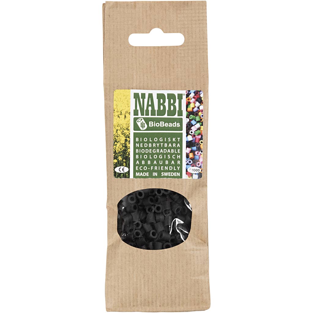 Creativ Company Nabbi Biobeads 5x5mm schwarz - 1000 Stk.