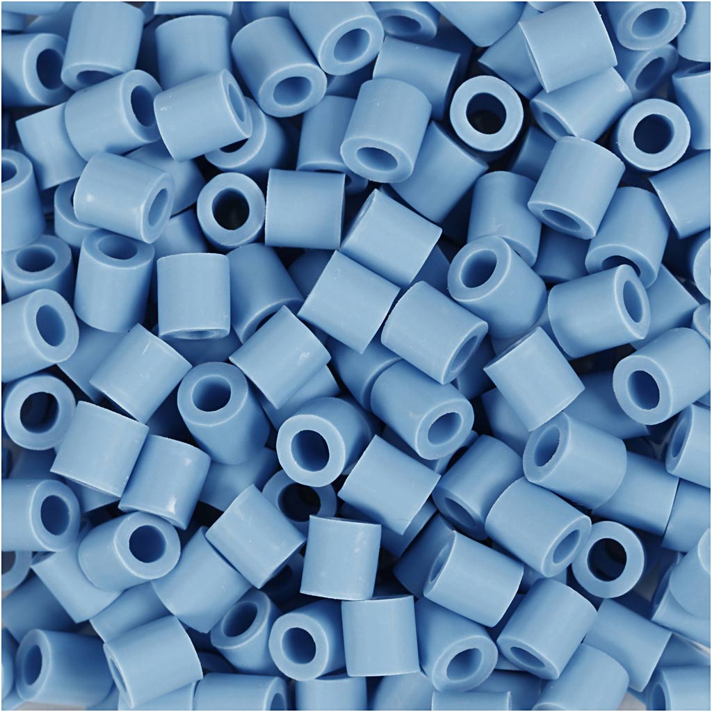 Nabbi-Bioperlen von , Größe 5x5 mm, Lochgröße 2,5 mm, mittel, blau, 1000 Stück 1 Box