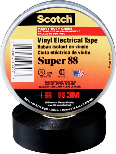 Scotch super88-19x20-b Isolierband schwarz (L x B) 20 m x 19 mm 1 Stück
