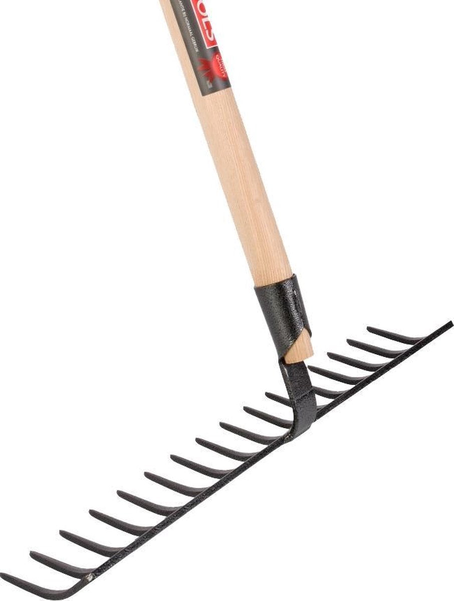 Talen Tools – Gartenrechen – geschmiedet – professionell – 16 Zähne – Eschenstiel – 160 cm