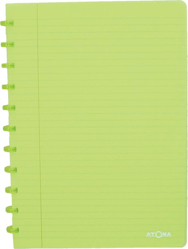 Atoma trendiges Notizbuch, ft A4, 144 Seiten, liniert, transparent grün