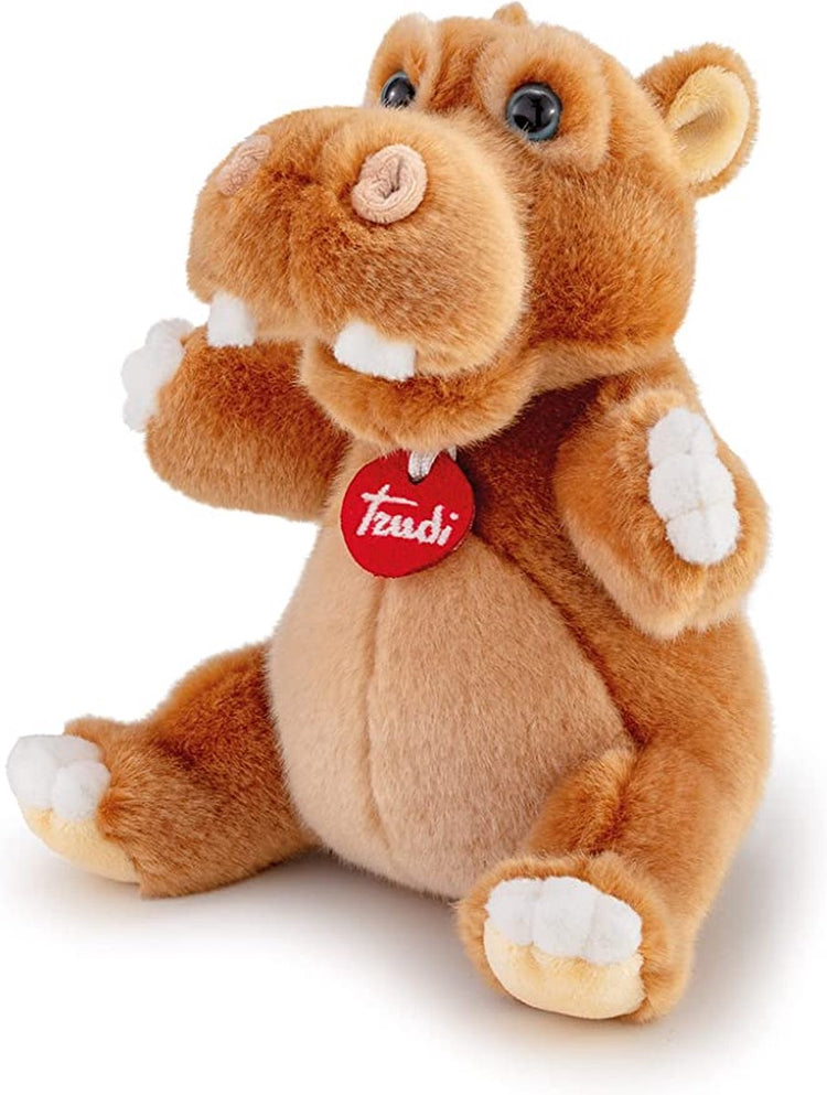 Trudi Welpe Kuscheltier Nilpferd 23 cm – Hochwertiges Plüsch-Kuscheltier – Kuscheltier für Jungen und Mädchen – Orange – 16x23x15 cm Größe S