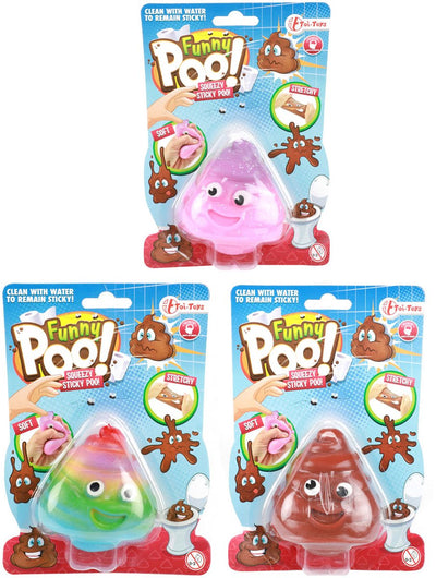 Toi-toys lustige poo klebrige dehnbare lächelnde Stummel