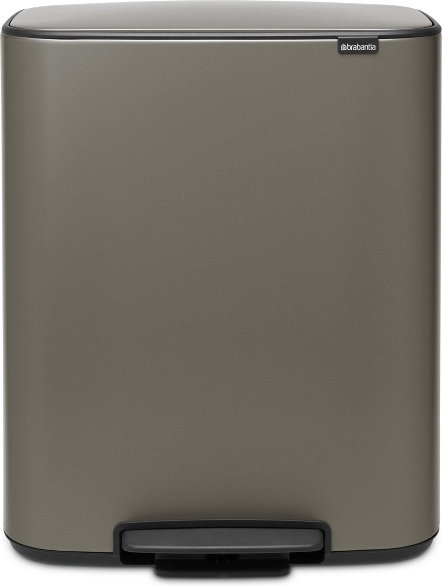 Brabantia Bo Abfallbehälter – 60 Liter – 1 Fach – Platin