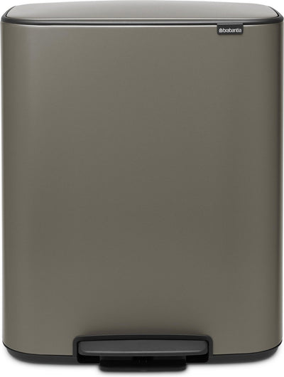 Brabantia Bo Abfallbehälter – 60 Liter – 1 Fach – Platin