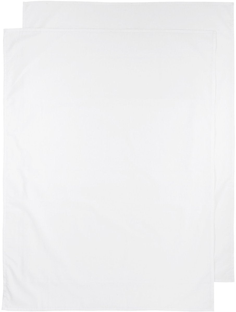 Meyco Baby-Uni-Bettlaken – 2er-Pack – weiß – 75 x 100 cm – 0,3 tog