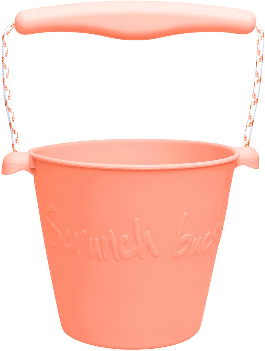 Scrunch-Spielzeugeimer – Koralle – faltbar – recycelbar