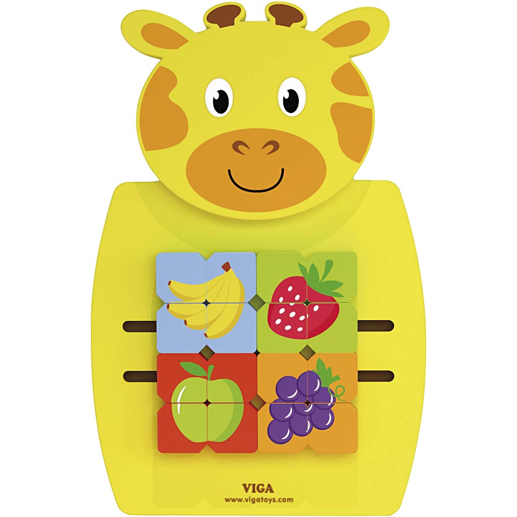 Viga Aktivitätsbrett, Giraffe, Maße 36x55x3,5 cm, 1 Stück