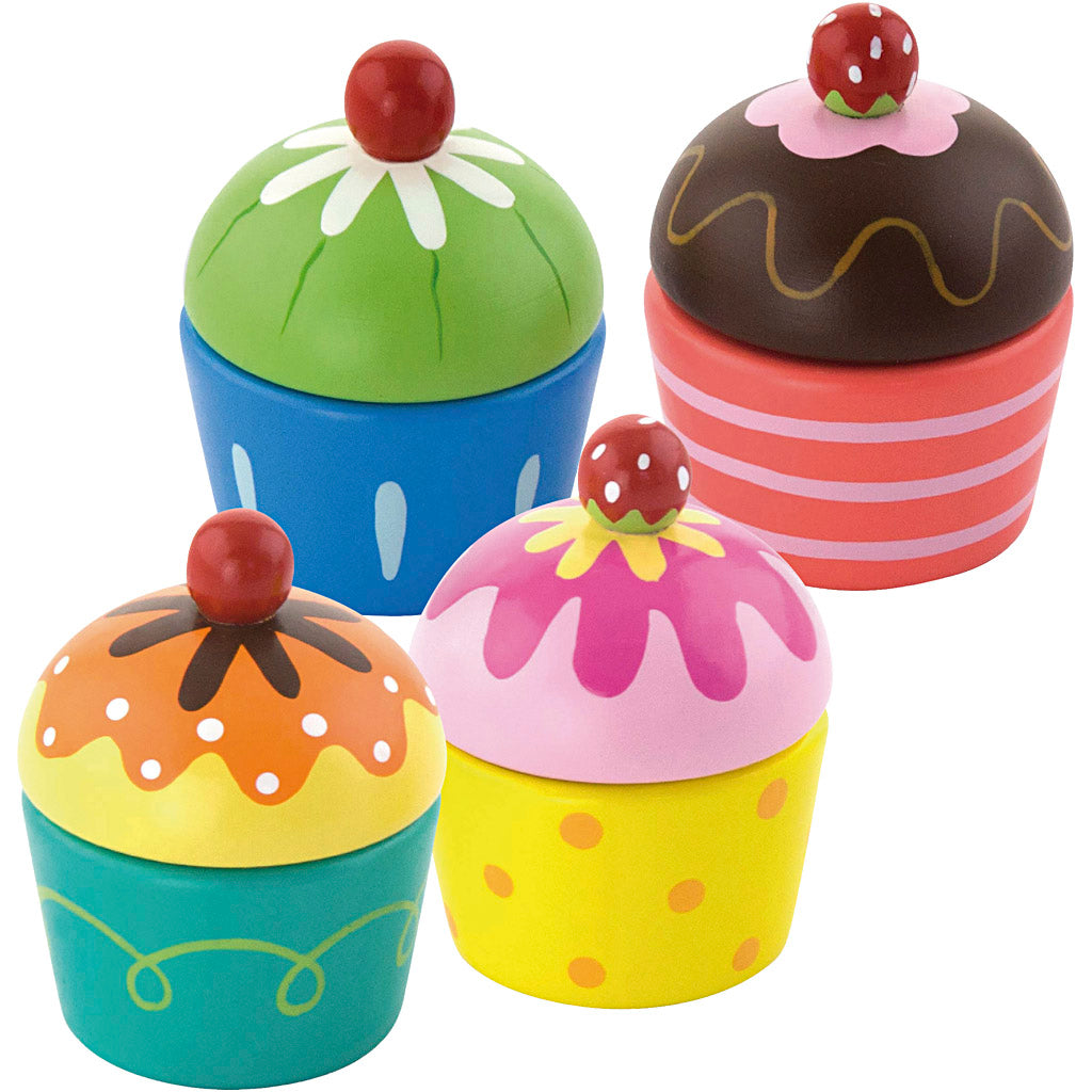 Viga Cupcakes, Größe 4x5,5 cm, 4 Teile 1 Box