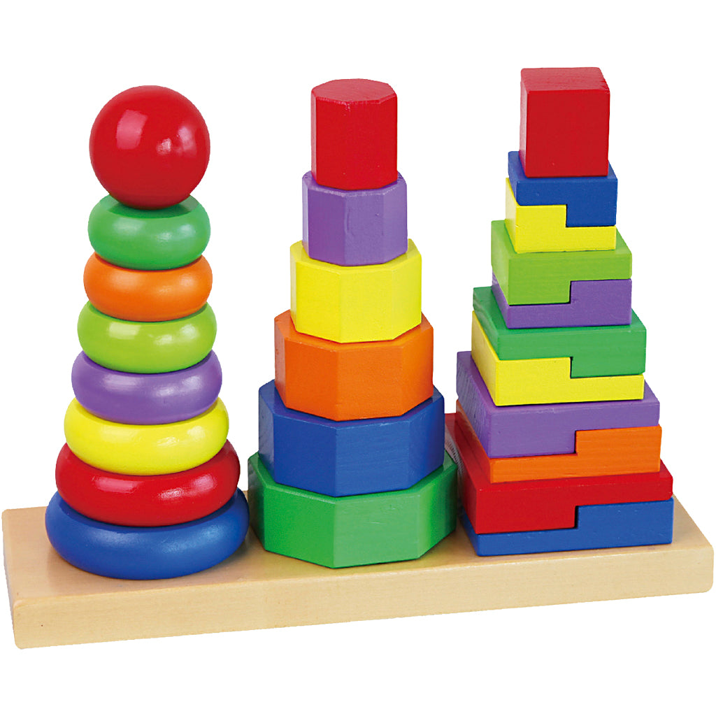 Viga geometrischer Stapelturm, Maße 28x21x9 cm, 1 Set