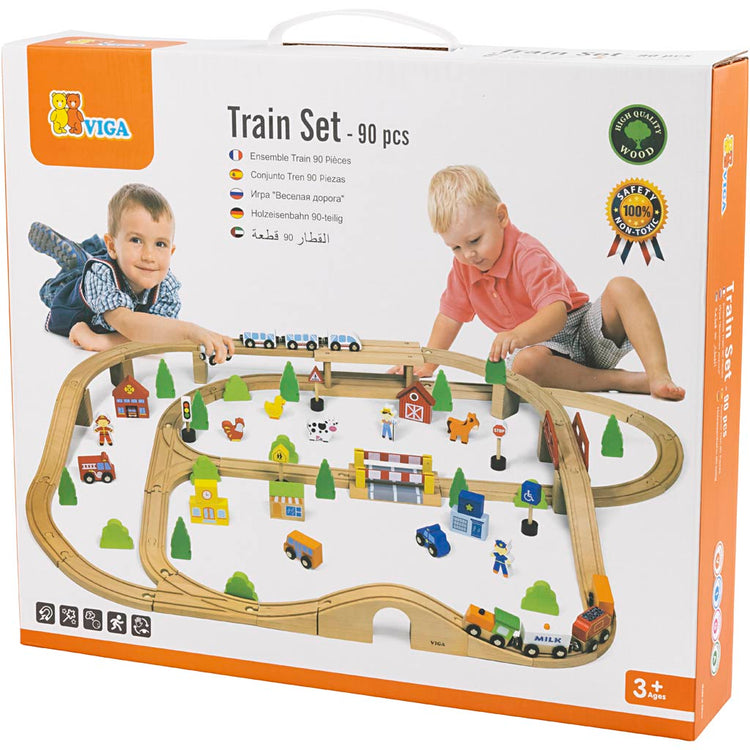 Viga Eisenbahn und Stadt, 90 Teile 1 Satz