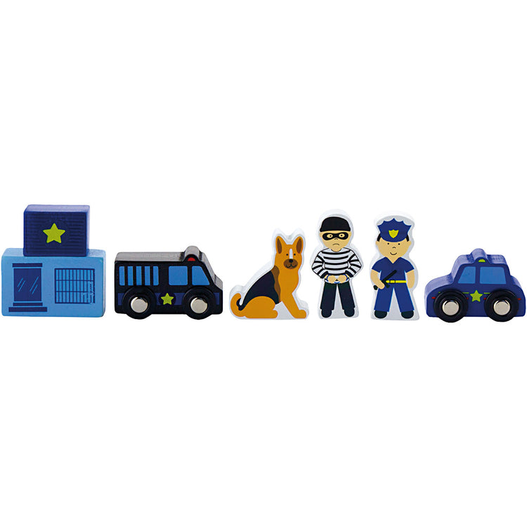Viga Eisenbahnzubehör, Polizei, 6 Teile 1 Set