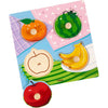 Viga Holzknopfpuzzle, Obst, Größe 22x22 cm, 4 Teile, 1 Stück