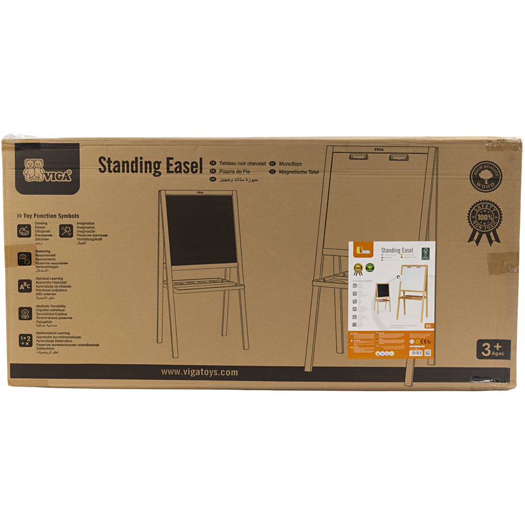 Viga Staffelei und Tafel für Kinder, Maße 125x59x48 cm, 1 Stück