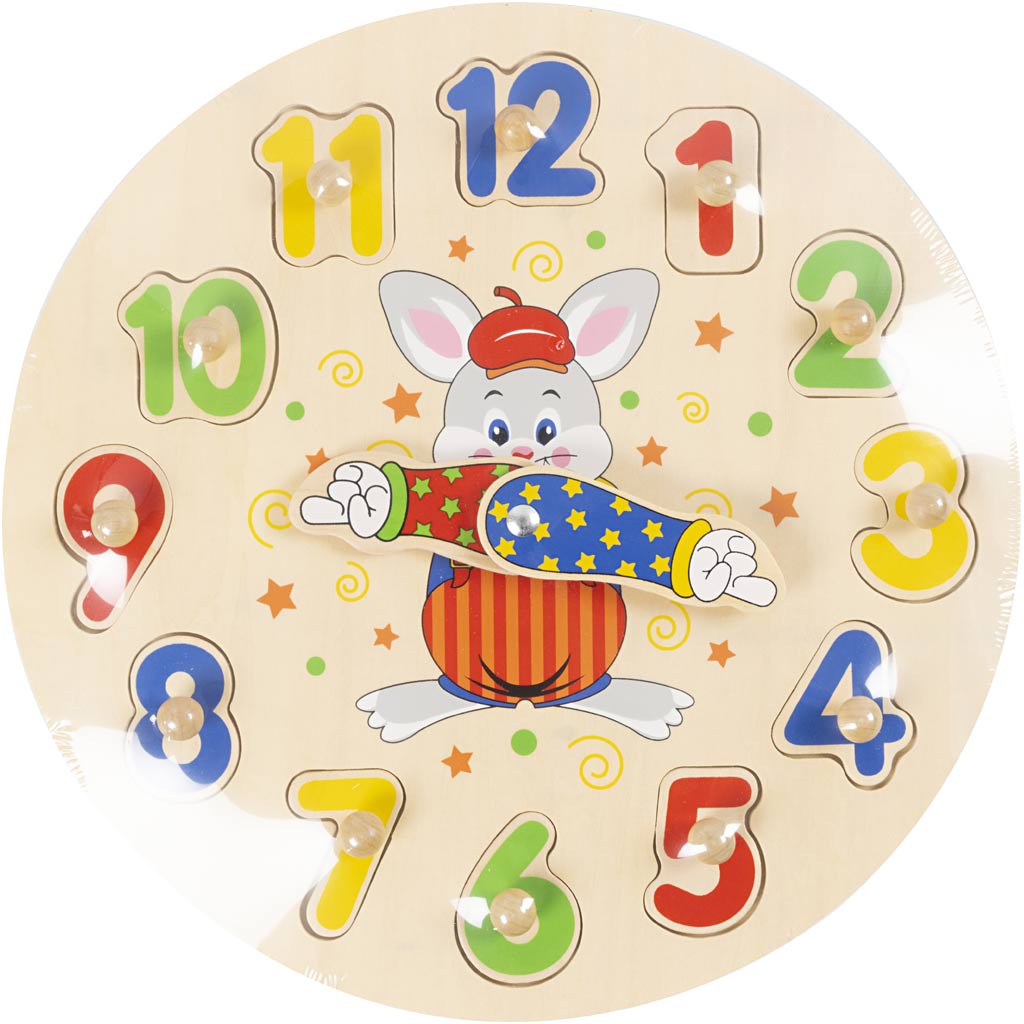 Viga Uhrenpuzzle, D 30 cm, 12 Teile, 1 Stück
