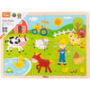 Viga Holzpuzzle, Bauernhoftiere, Größe 30x22,5 cm, 24 Teile, 1 Stück