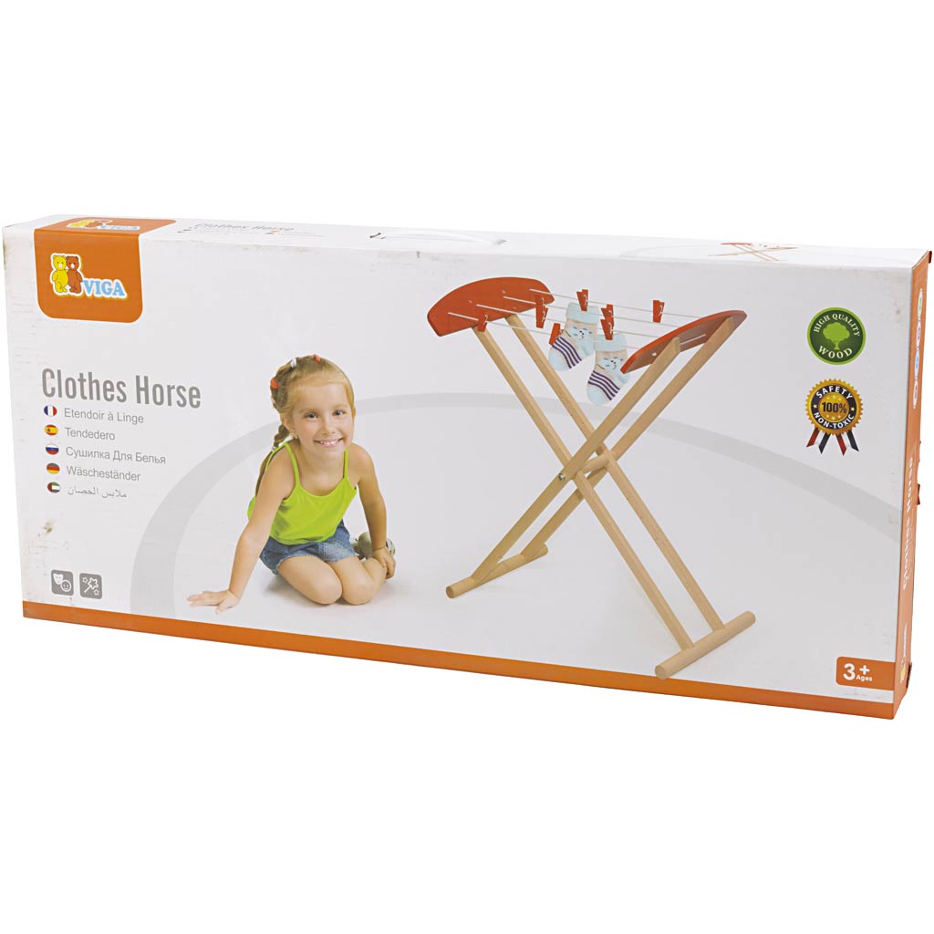 Viga Holz-Spieltrockenständer, Maße 41x61x34 cm, 1 Stück