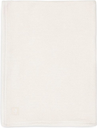 Jollein – Kinderbettdecke 75 x 100 cm – Kinderbettdecke, Wiegendecke, Babydecke – Grundstrick – elfenbeinfarbenes Korallenvlies
