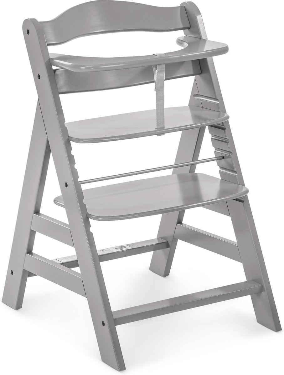 Hauck alpha+ - Hochstuhl - FSC®-zertifiziertes Buchenholz - Grau
