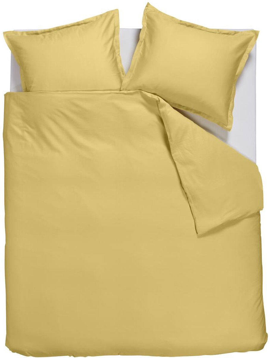 Ambiante Satin-Uni-Bettbezug – Einzelbetten – 240 x 200 220 cm – hellgelb