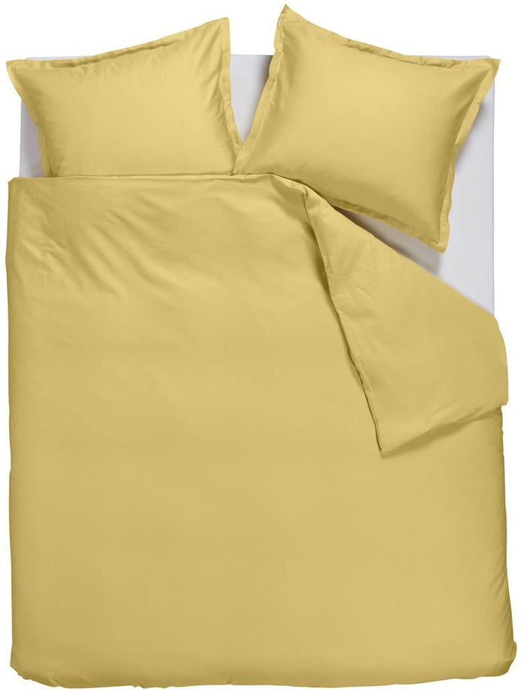 Ambiante Satin-Uni-Bettbezug – Einzelbetten – 240 x 200 220 cm – hellgelb