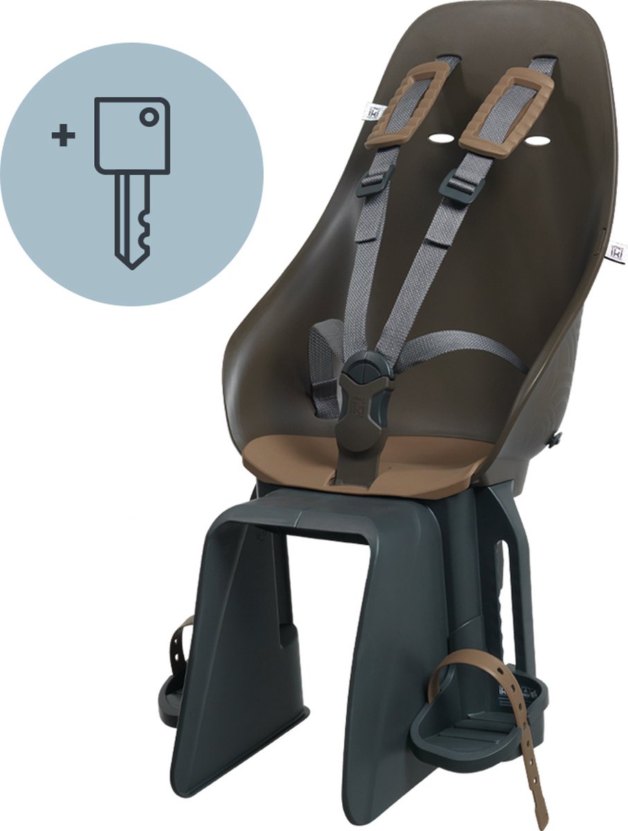 Urban Iki Fahrradsitz hinter Ta-Ke-Trägermontage – Koge Brown Kurumi Brown
